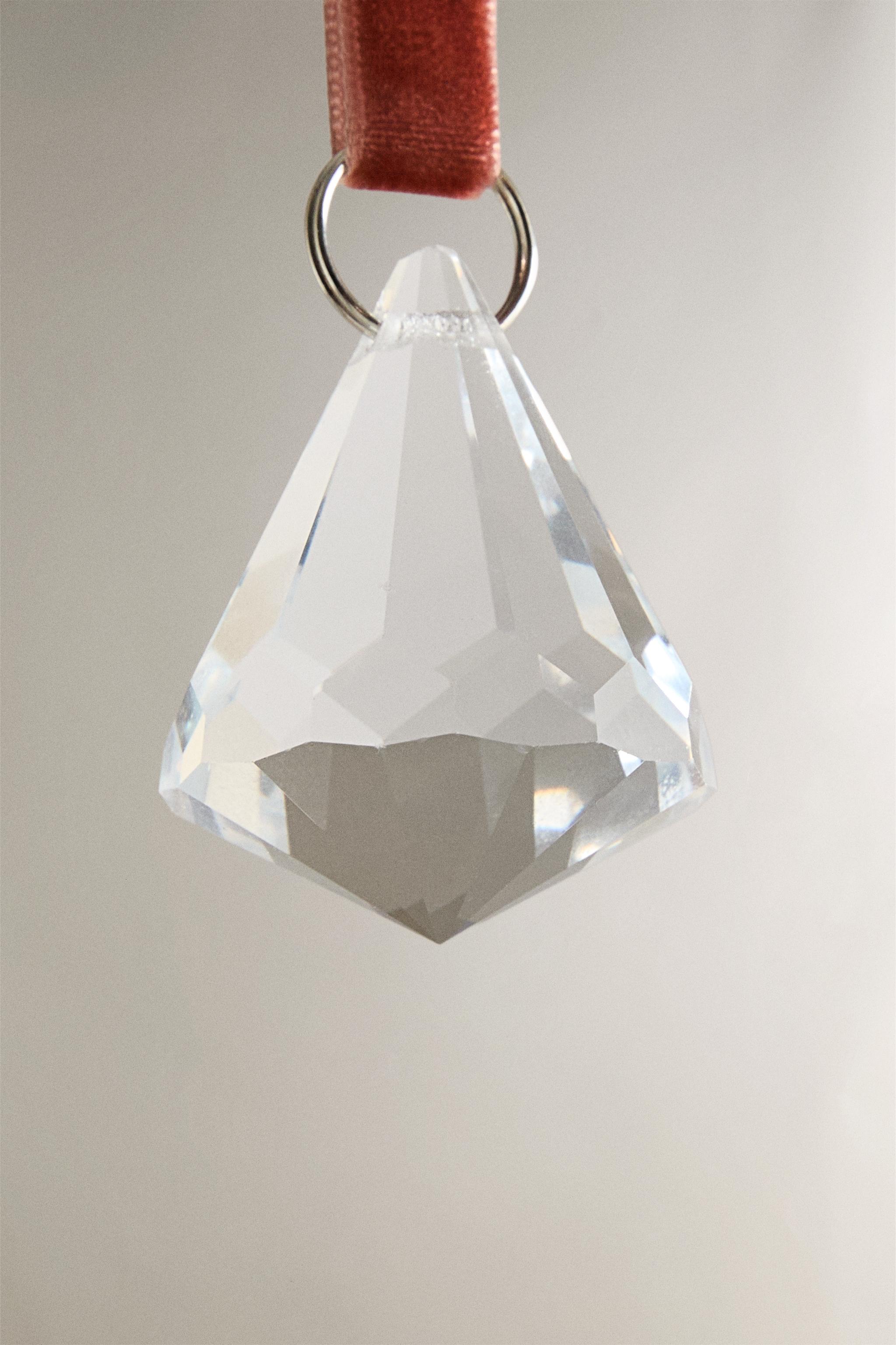 TRANSPARENT DIAMOND CHRISTMAS TREE ORNAMENT